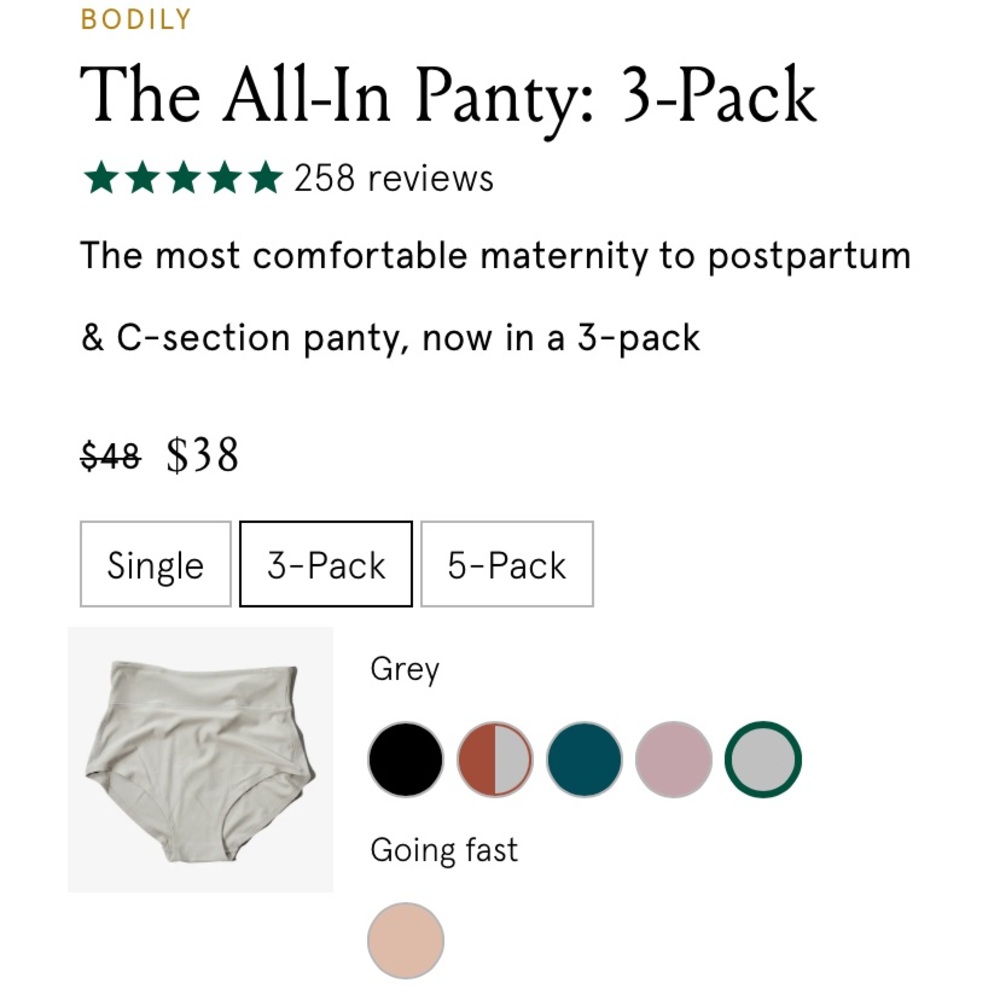 Bodily All-In Panty 3-pack
